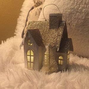 LightUp Lightweight Snowy House Christmas Ornament